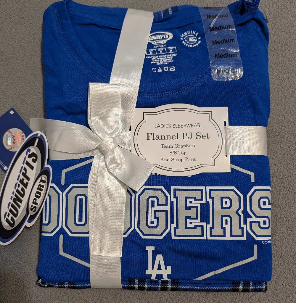 Los Angeles Dodgers Blue Flannel PJ Set
